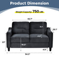 Couch Comfortable Sectional Couches And Sofas For Living Room Bedroom Office Small Space Black Velvet 2 Seat
