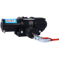 3500 Lb Winch Atv Utv Electric Winch,12V Waterproof Winch Synthetic Rope Trailer Electric Winch With Wired Remote And Wireless Remote For Atv Utv Towing,Boat,Off Road Black Steel