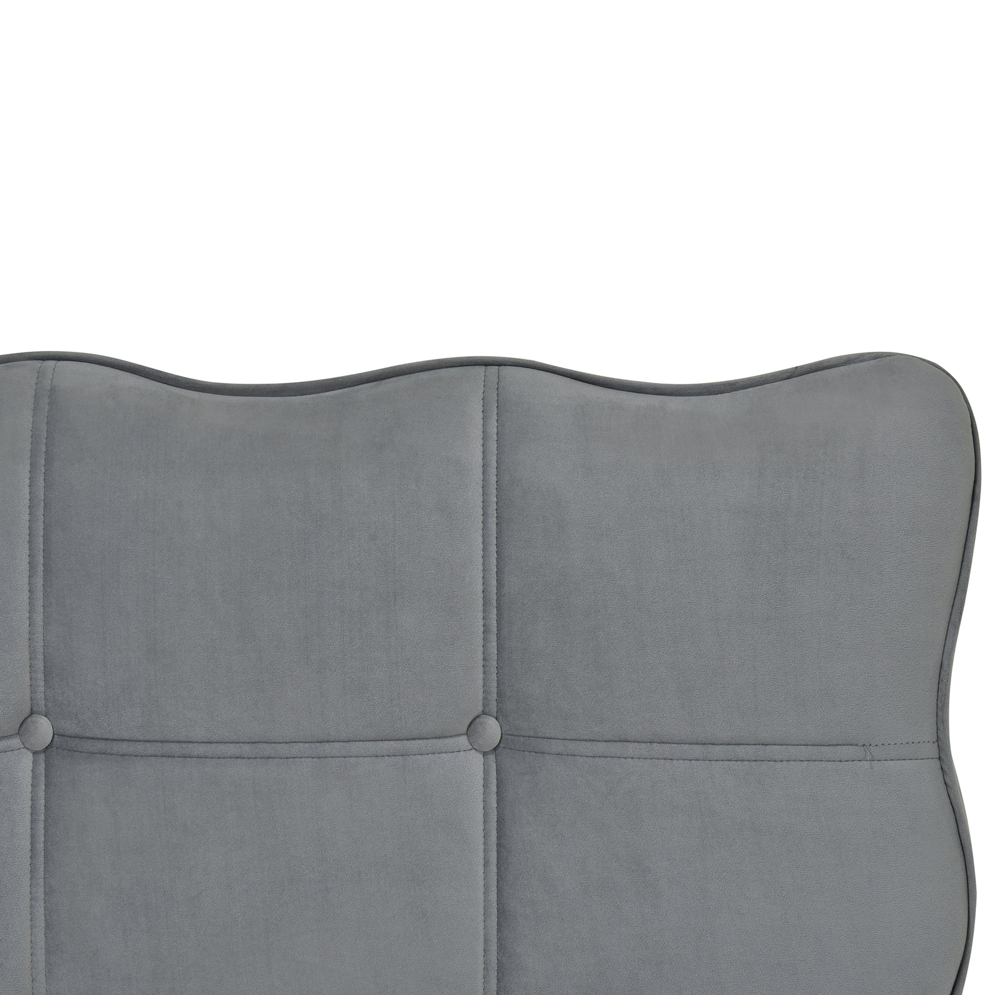 Full Size Velvet Platform Bed With Led Frame And Stylish Mental Bed Legs, Gray Gray Velvet