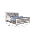 Metallic Full Mercury Bed Full Silver Wood Bedroom Glam Poplar Panel Faux Leather Wood