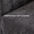Large Swivel Chair, Upholstered Armchair, Modern Chair, Skin Friendly Gradient Color Linen Fabric, Comfortable To Sit. Suitable For Reception Living Room, Gray Gray Fabric