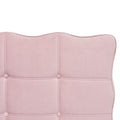 Full Size Velvet Platform Bed With Led Frame And Stylish Mental Bed Legs, Pink Pink Velvet
