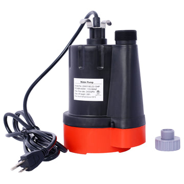Submersible Water Pump, 1 3Hp 2500Gph Thermoplastic Utility Pump Portable Electric Water Pump Sump Pump, With 10 Feet Power Cord. Black Abs