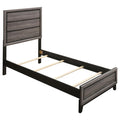 Grey Oak Twin Panel Bed Box Spring Required Twin Grey Wood Bedroom Transitional Kids Wood