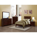 Rich Merlot Slatted Twin Panel Bed Twin Brown Wood Bedroom Transitional Kids Wood