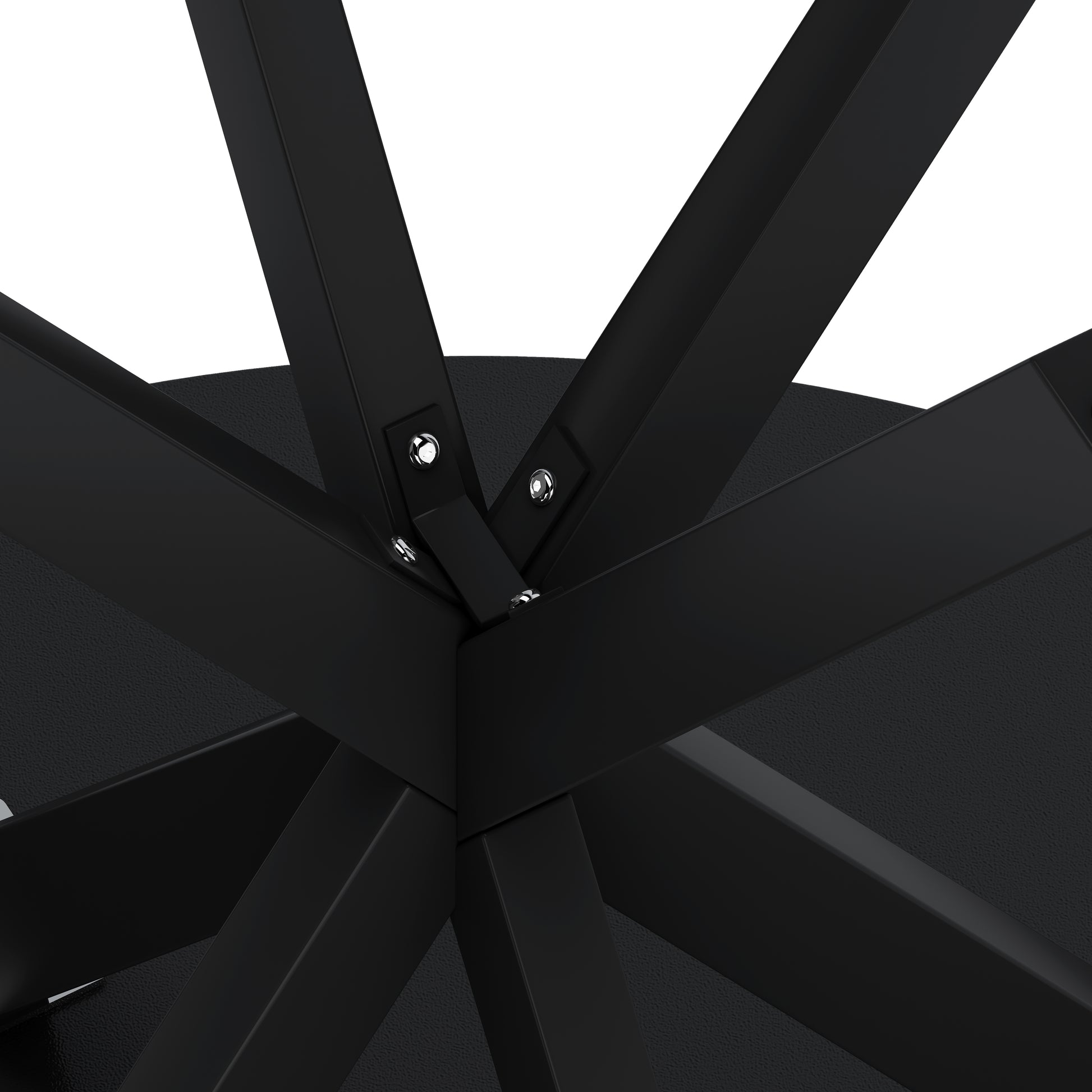 31.5'' Modern Round Dining Table With Crossed Legs, Black Occasional Table, Two Piece Detachable Table Top, Matte Finish Iron Legs Black Mdf Metal