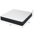 King Size Mattresses ,Memory Foam Hybrid Queen Mattresses In A Box,Individual Pocket Springcomfortable For Sleep Supportive And Pressure Relief Black White Bedroom Foam Polyester Blend
