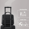 Carry On Luggage 20 Inch Front Open Luggage Lightweight Suitcase With Front Pocket And Usb Port, 1 Portable Carrying Case Black Abs