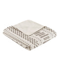 Cotton Jacquard Duvet Cover Mini Set Ivory Charcoal Cotton