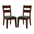 Pack Of 2 Paddedside Chairs In Dark Cherry Solid Cherry Dining Room Dining Chairs Ladder Back Faux Leather