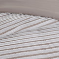 3 Piece Clipped Jacquard Duvet Cover Set Natural Polyester