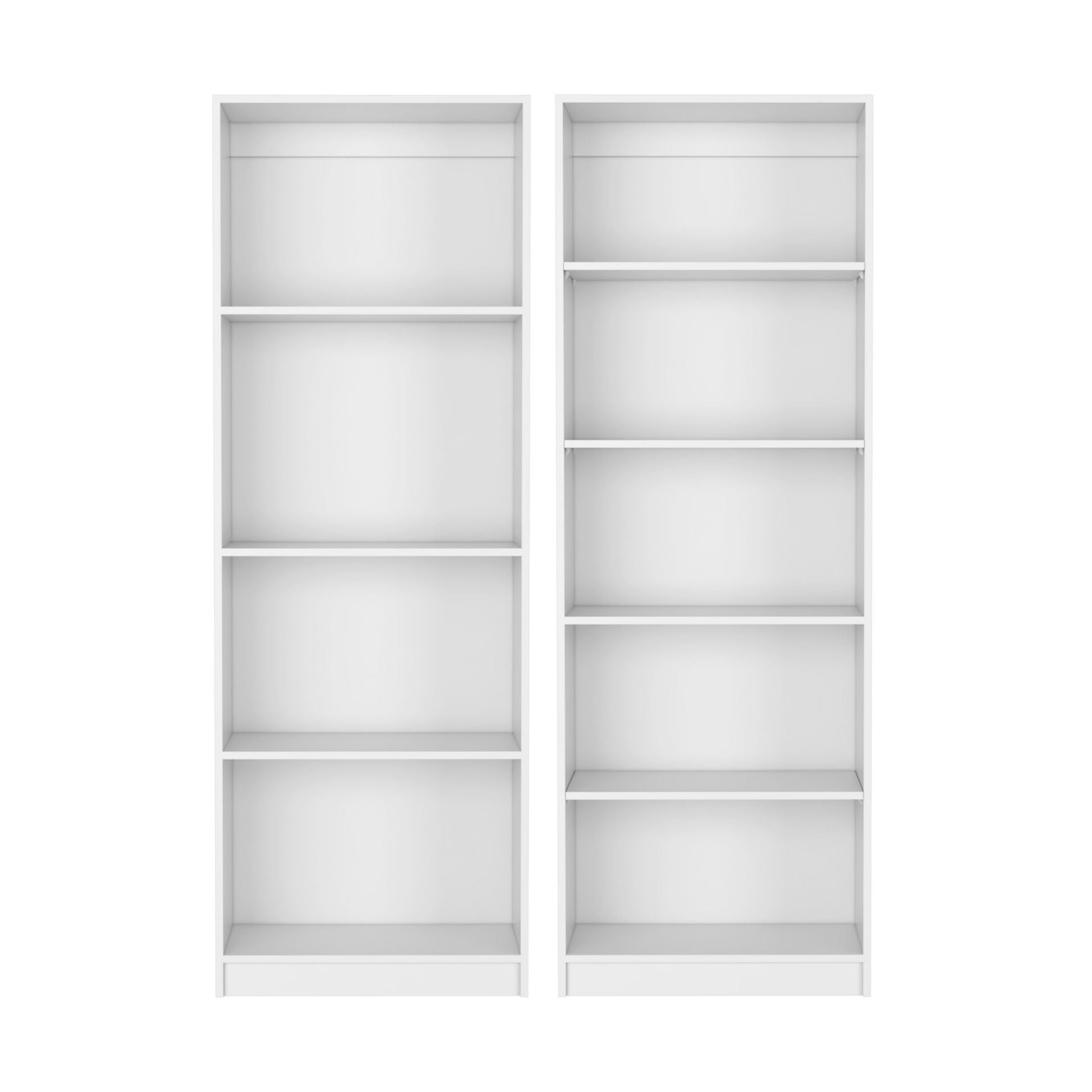 Benzoni 2 Piece Living Room Set With 2 Bookcases, White White Particle Board Particle Board