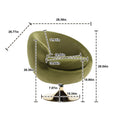 360 Degree Swivel Cuddle Barrel Accent Chairs, Round Armchairs With Wide Upholstered, Fluffy Fabric Chair For Living Room, Bedroom, Office, Waiting Rooms Olive Green Velvet