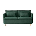 Modern Upholstered Loveseat Sofa,Emerald Cotton Linen63.8