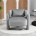 Modern Design Velvet Lounge Chair,Single Sofa With Pillows For Living Room,Bedroom Grey Grey Bedroom Modern Foam Velvet Velvet