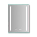 Led Bathroom Vanity Mirror24*32 Inch,Front Light,Clock&Room Temp Display,Defog,Stepless Dimming,Night Light,Lights 3 Color Temper Change,Wall Mounted Led Bathroom Mirror 24X32 Silver Aluminum