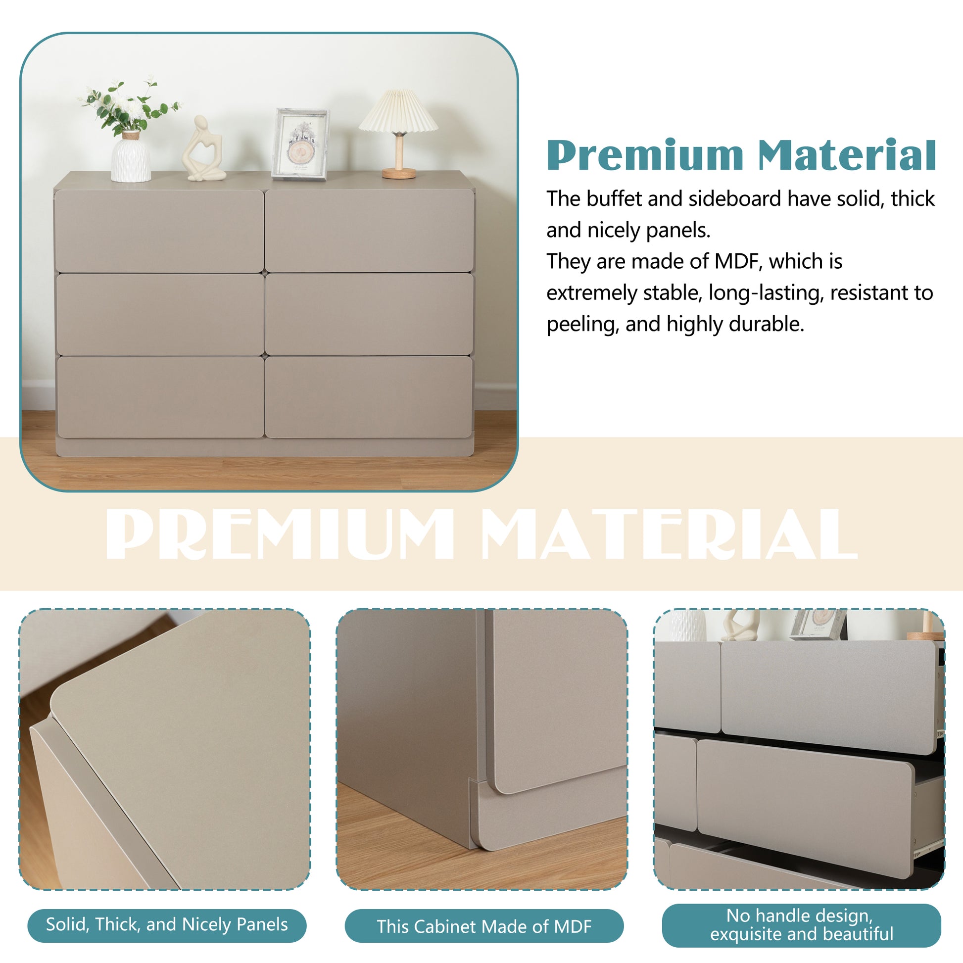 Drawer Dresser Cabinet,Sideboard,Bar Cabinet,Buffet Server Console,Table Storge Cabinets,Flat Out The Corners Of The Drawers,Six Drawers,For Dining Room,Living Room,Bedroom,Kitchen Hallway,Light
