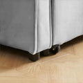 3 In 1 Sofa Bed, Convertible Sleeper Chair Sofa Bed Adjustable Pull Out Sleeper Chair Bed Multi Pockets Folding Sofa Bed For Living Room Bedroom Small Space Grey Grey Velvet 1 Seat
