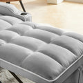 3 In 1 Sofa Bed, Convertible Sleeper Chair Sofa Bed Adjustable Pull Out Sleeper Chair Bed Multi Pockets Folding Sofa Bed For Living Room Bedroom Small Space Grey Grey Velvet 1 Seat