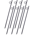 Rebar Stake With Loop 8Pcs Grip Rebar 3 8X 18 Inch Steel Durable Heavy Duty Tent Canopy Ground Stakes With Angled Ends And 1 Inch Loops For Campsites And Canopies Black Steel