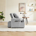 3 In 1 Sofa Bed, Convertible Sleeper Chair Sofa Bed Adjustable Pull Out Sleeper Chair Bed Multi Pockets Folding Sofa Bed For Living Room Bedroom Small Space Grey Grey Velvet 1 Seat