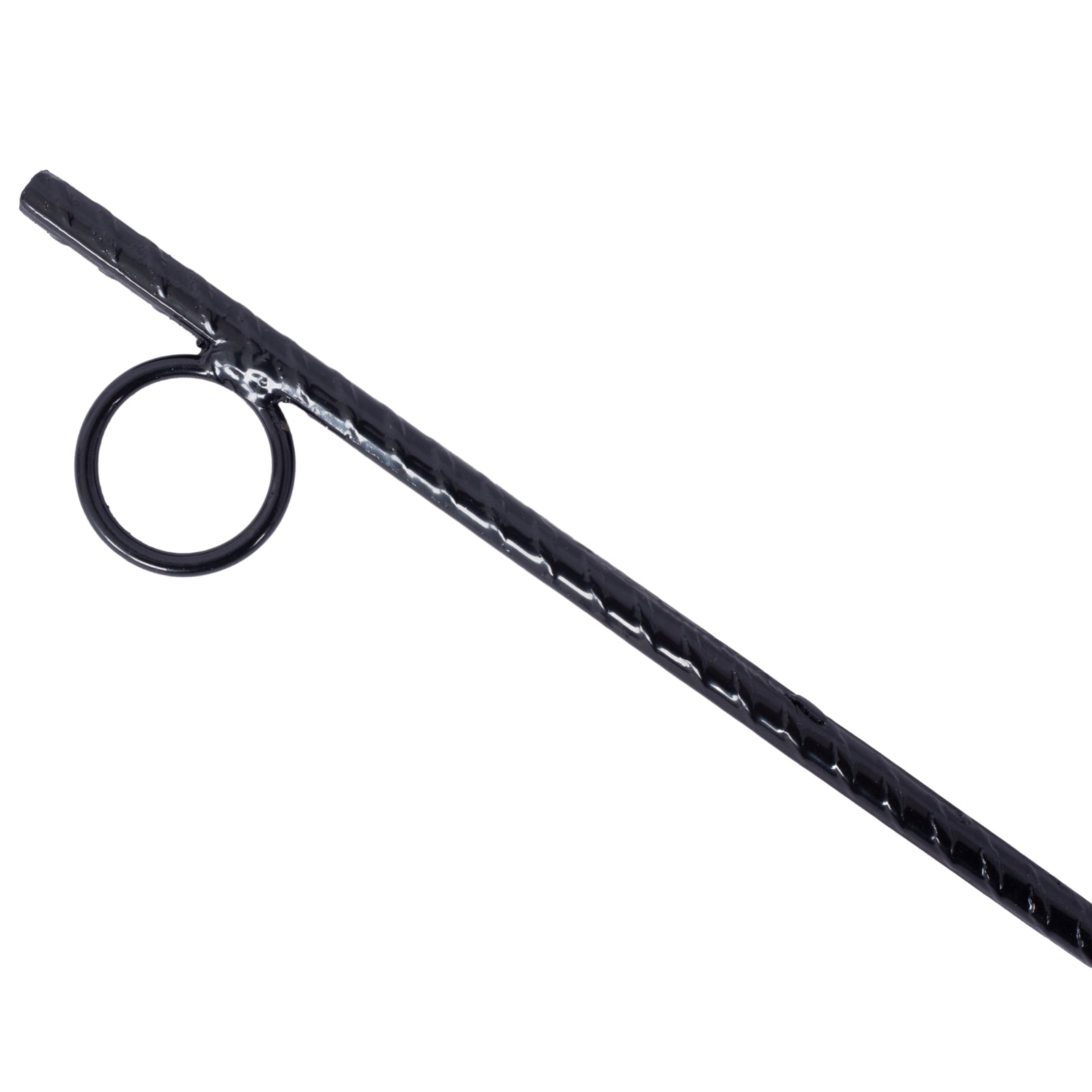 Rebar Stake With Loop 4Pcs Grip Rebar 3 8X 18 Inch Steel Durable Heavy Duty Tent Canopy Ground Stakes With Angled Ends And 1 Inch Loops For Campsites And Canopies Black Steel