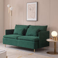 Modern Upholstered Loveseat Sofa,Emerald Cotton Linen63.8