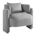 Modern Design Velvet Lounge Chair,Single Sofa With Pillows For Living Room,Bedroom Grey Grey Bedroom Modern Foam Velvet Velvet
