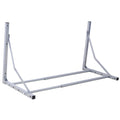 Wall Mounted Folding Tire Storage, 30.5 To 50.5 Inches Wide, Supports 300 Pounds, Silver Grey Metal