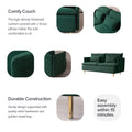Modern Upholstered Loveseat Sofa,Emerald Cotton Linen63.8