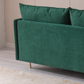 Modern Upholstered Loveseat Sofa,Emerald Cotton Linen63.8