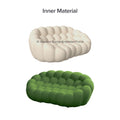 74.8'' Modern Bubble Floor Couch For Living Room,Green Green Foam Fabric 2 Seat