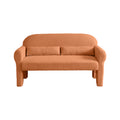 Modern Boucle Seat For Living Room Orange Foam 2 Seat