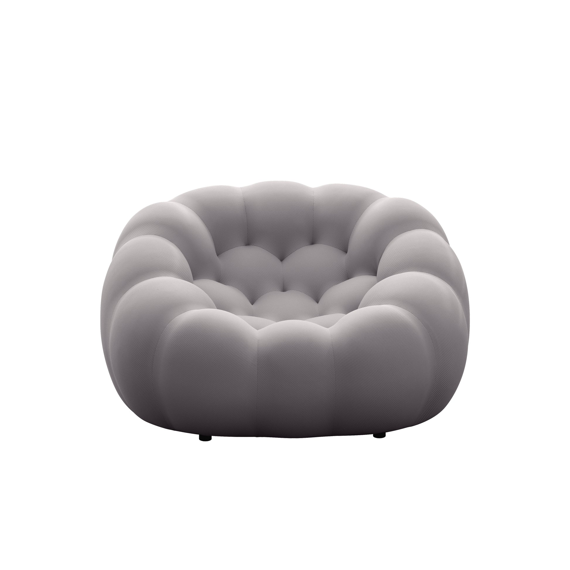 46.9'' Modern Bubble Floor Sofa,Single Chair For Living Room,Gray Gray Foam Fabric 1 Seat
