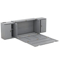 Queen Size Murphy Bed With Shelves, Cabinets And Usb Ports,Gray Queen Gray Mdf Lvl