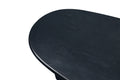 51'' Tapered Tabletop Coffee Table Black Antique Black Primary Living Space Open Storage Oval Mdf