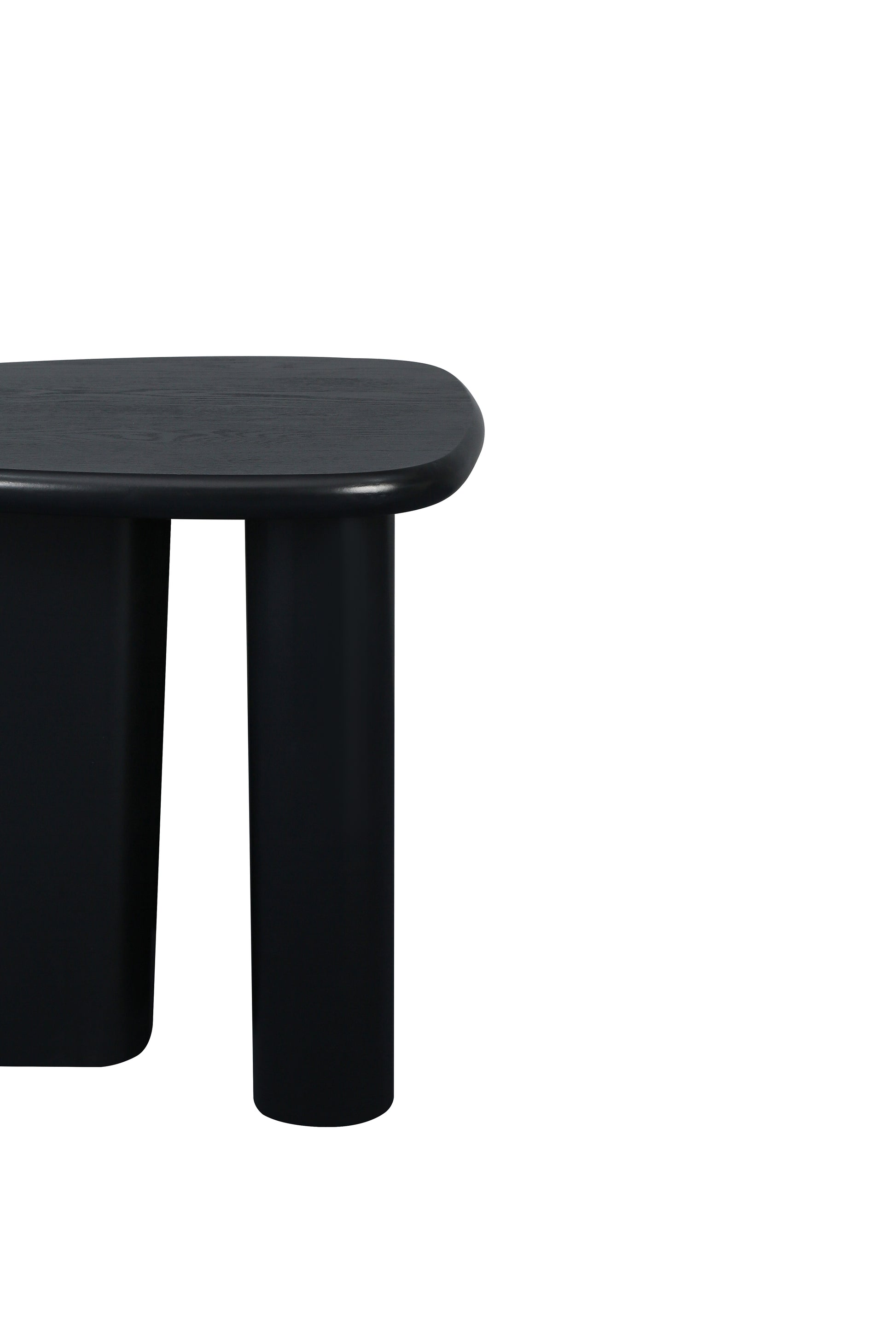 Tapered Tabletop Side Table Black Antique Black Mdf