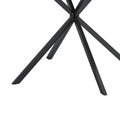 42.13'' Modern Cross Leg Round Dining Table, Black Top Occasional Table, Two Piece Removable Top, Matte Finish Iron Legs Black Mdf Metal