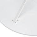 42.13'' Modern Cross Leg Round Dining Table, White Top Occasional Table, Two Piece Removable Top, Matte Finish Iron Legs White Mdf Metal