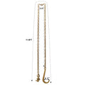 Grade 70 5 16 Inch X 10 Feets Transport Tow Chain J Hook Long Shank W R T J Grab Hook Yellow Zinc 3,700 Lbs. Safe Working Load 2Pcs Gold Steel