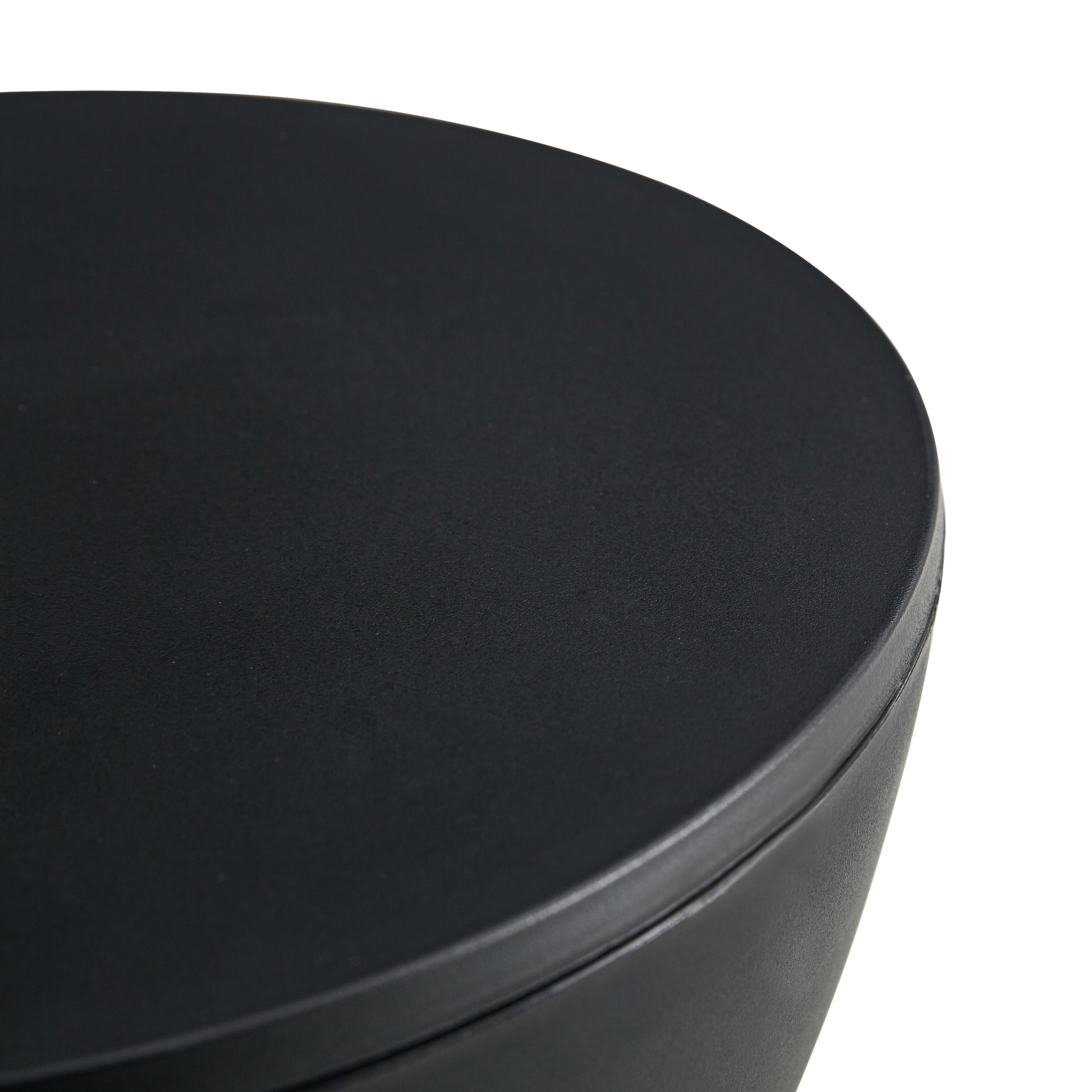 Black Prince Stool Side Table Used For Indoor And Outdoor Black Plastic