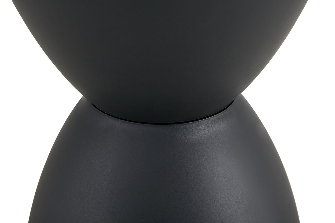 Black Prince Stool Side Table Used For Indoor And Outdoor Black Plastic
