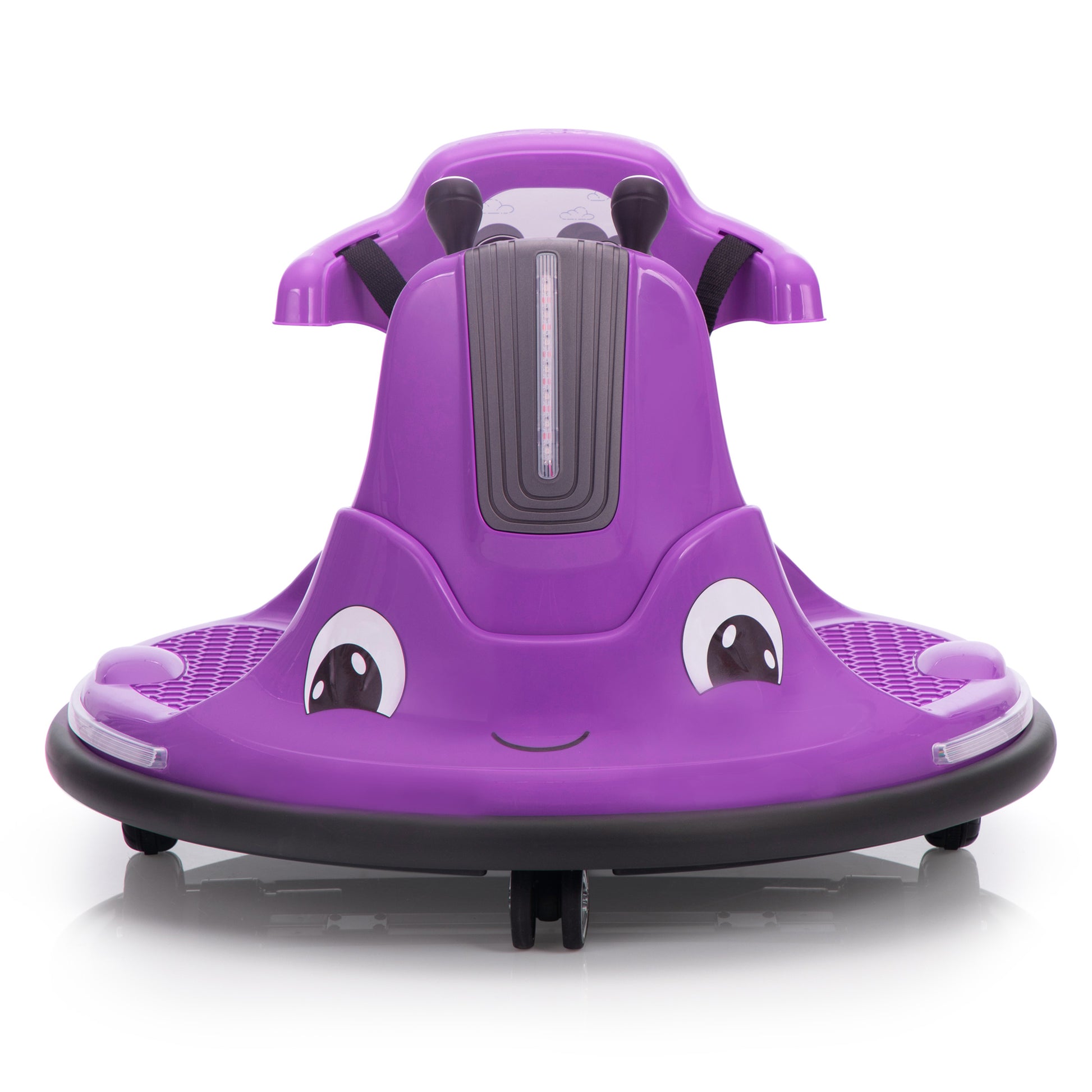 12V Snail Shaped Kids Electric Bumper Car With Remote Control, Ride On Car With Led Lights, Music, 360 Degree Rotate, Toddler Race Toys, 3 8 Years Old Purple Polypropylene