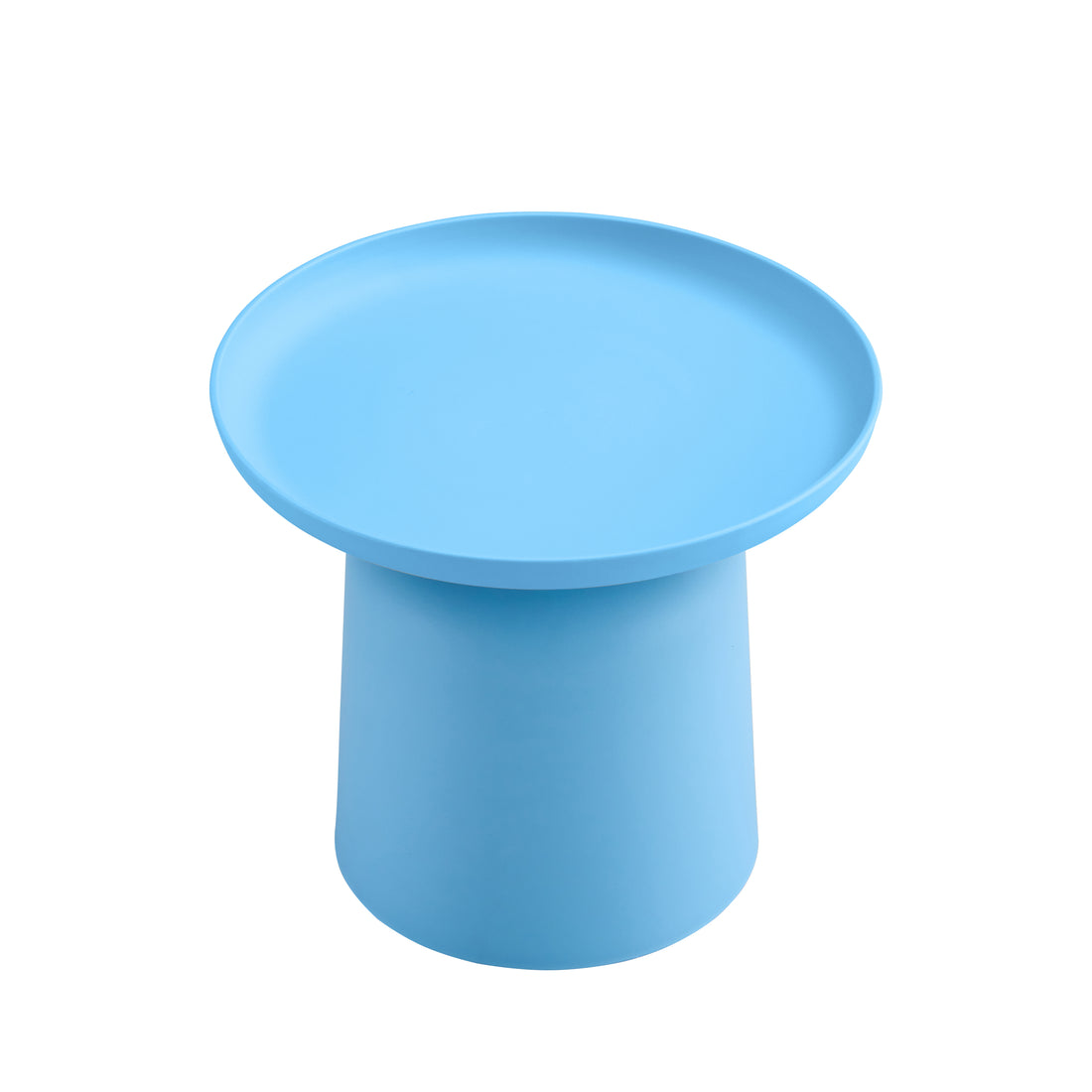 Light Blue Plastic Side Table Stylish And Versatile Plastic Round Side Table Lake Blue Plastic