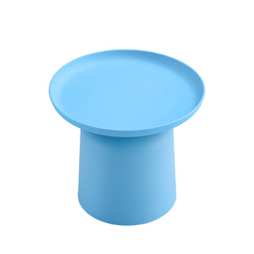 Light Blue Plastic Side Table Stylish And Versatile Plastic Round Side Table Lake Blue Plastic