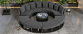 Outdoor Patio Furniture Luxury Circular Outdoor Sofa Set Rattan Wicker Sectional Sofa Lounge Set With Tempered Glass Coffee Table, 6 Pillows, Grey Yes Grey Water Resistant Frame Water Resistant Cushion Garden & Outdoor Sectional Seating Groups Foam