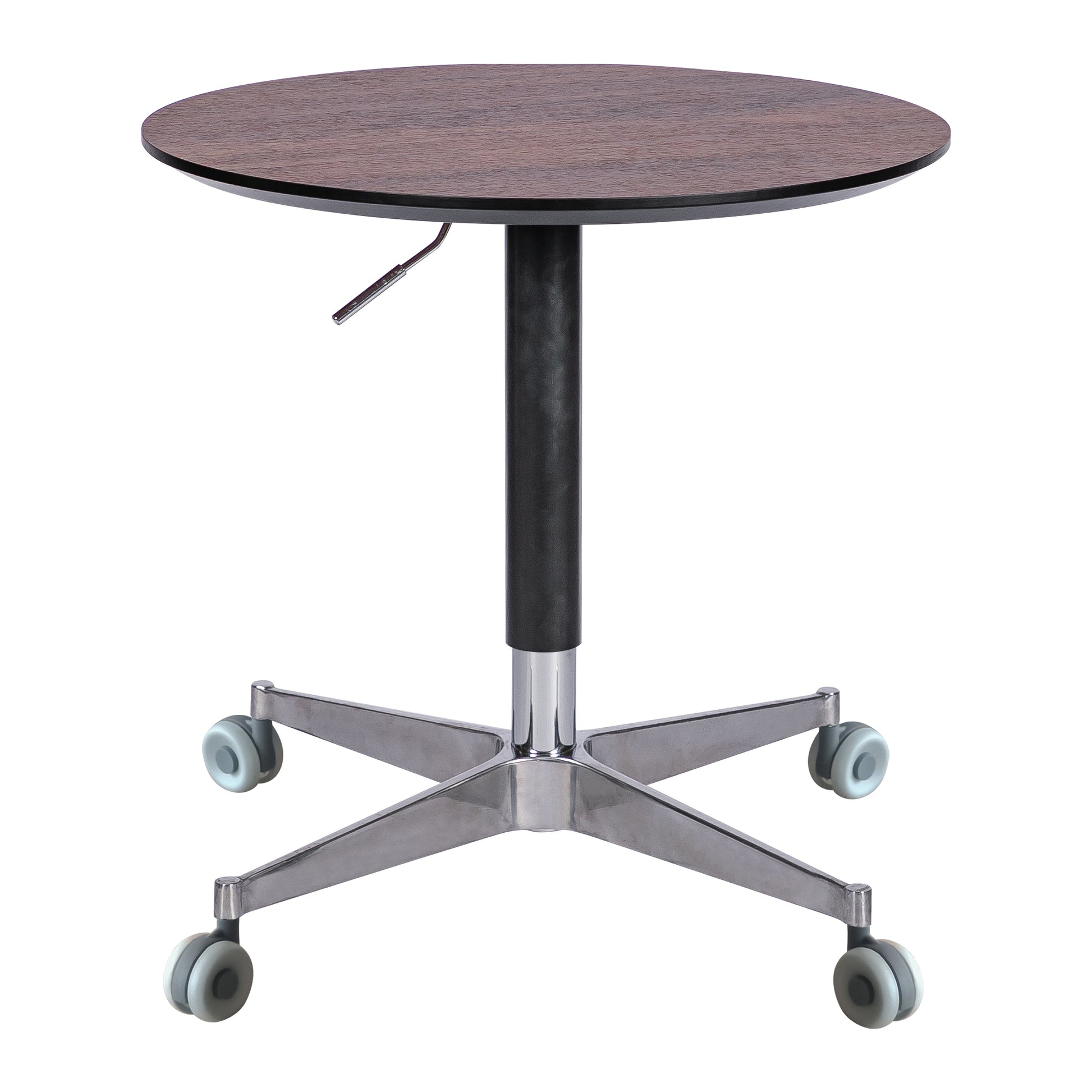 Movable Adjustable Coffee Table 360 Swivel Counter Bar Height Aluminum Star Base Movable For End Table Dining Room Home Kitchen Table Brown Aluminium Alloy