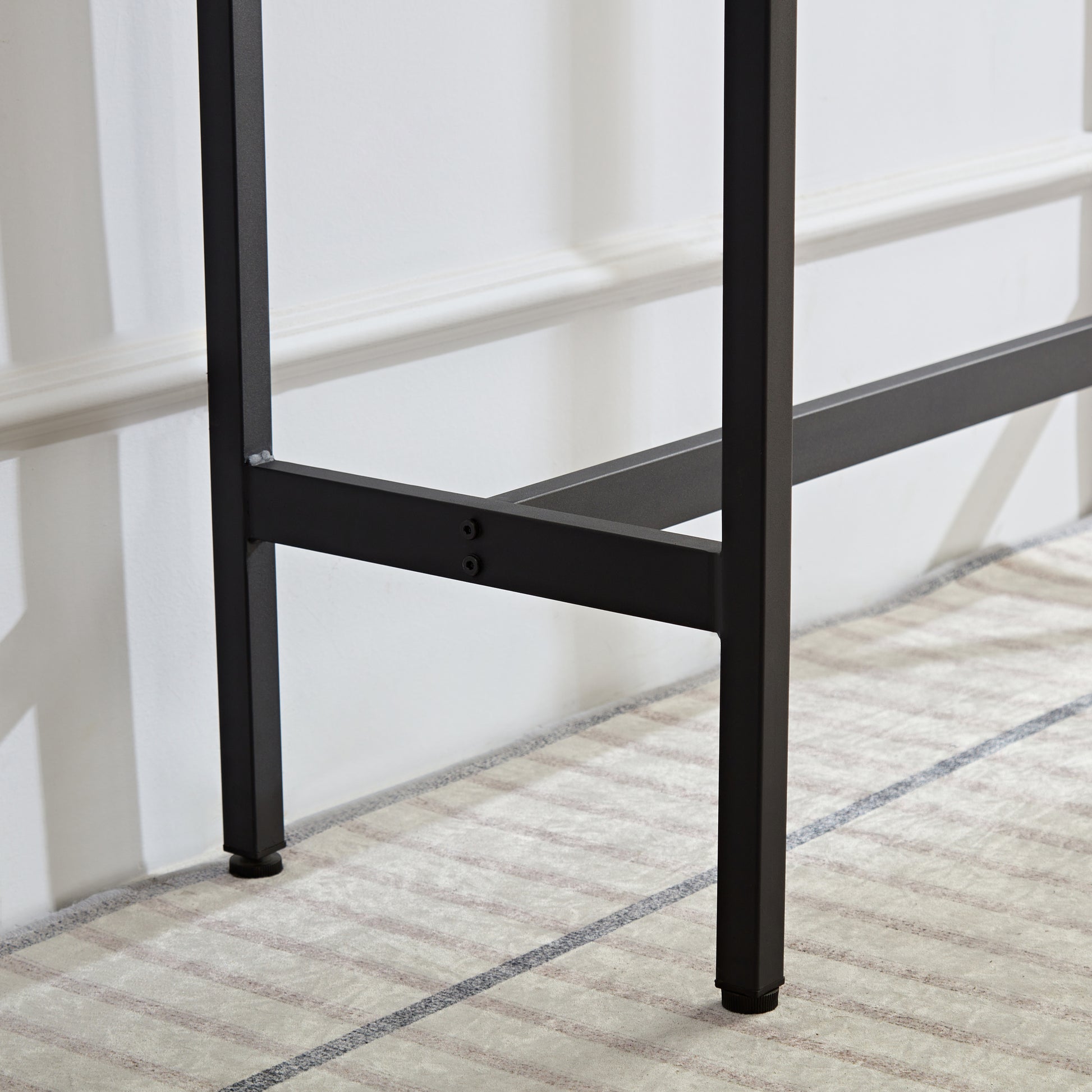 Bar Stool And Bar Three Piece Set, Industrial Style Bar Stool With Backrest, Iron Wood Structure Furniture, Suitable For Bars, Kitchens, Restaurants. Antique Brown Dining Room Antique,European,Industrial,Mid Century Modern,Minimalist Particle Board