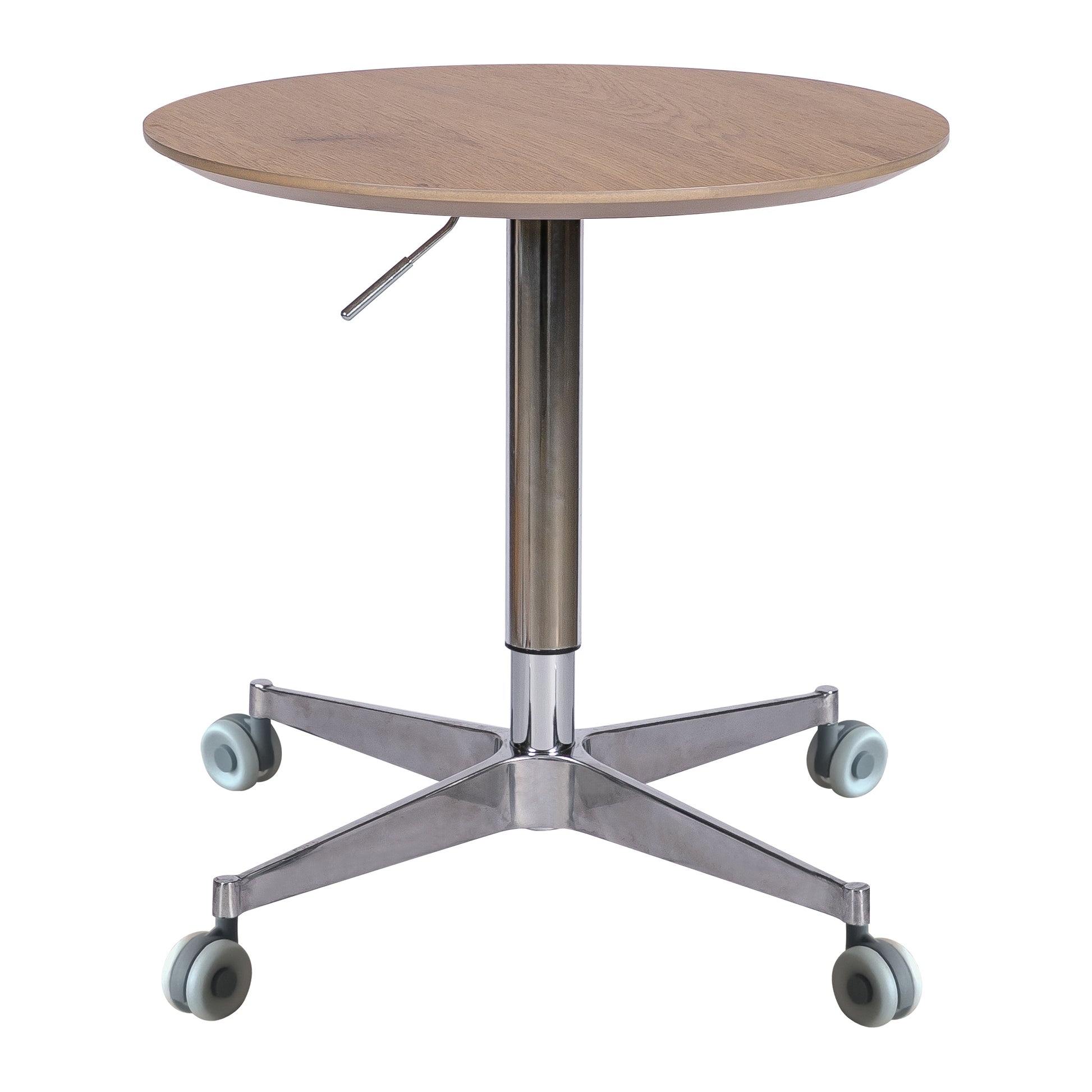 Movable Adjustable Coffee Table 360 Swivel Counter Bar Height Aluminum Star Base Movable For End Table Dining Room Home Kitchen Table Natural Wood Aluminium Alloy