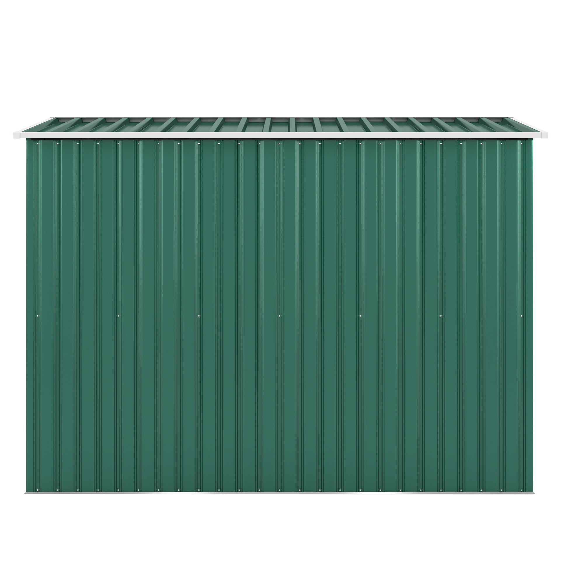 4.2 X 9.1 Ft Outdoor Storage Shed, Metal Tool Shed With Lockable Doors Vents, Utility Garden Shed For Patio Lawn Backyard, Green Green Metal